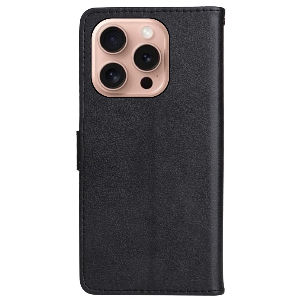 iPhone 16 Pro Bookcover hoesje zwart