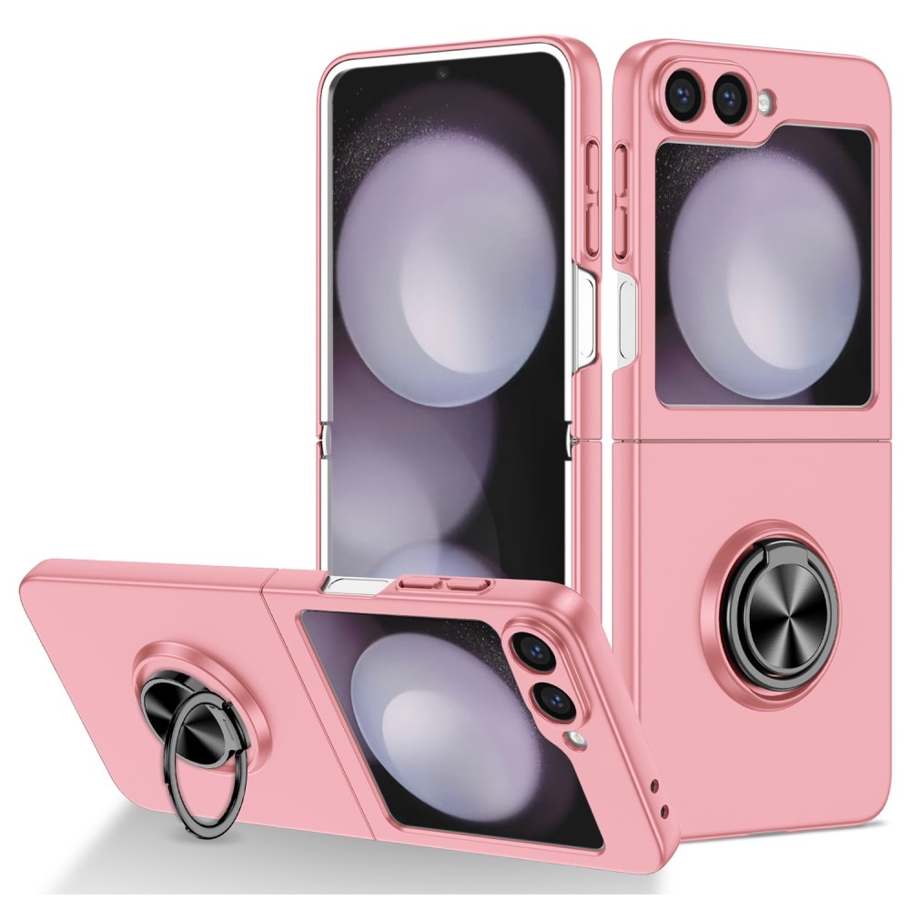 Samsung Galaxy Z Flip 6 Hoesje met magnetische ringhouder roze