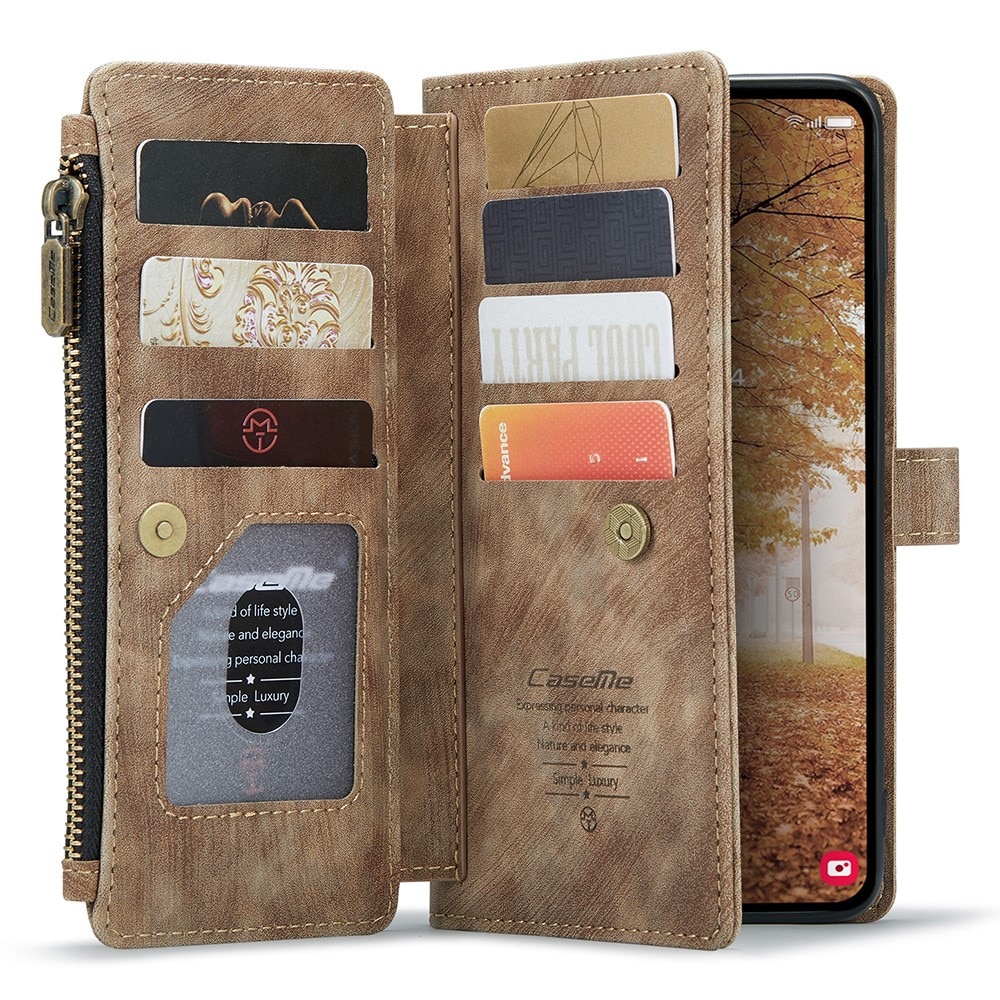 Bookcover hoesje Rits Samsung Galaxy A55 Bruin