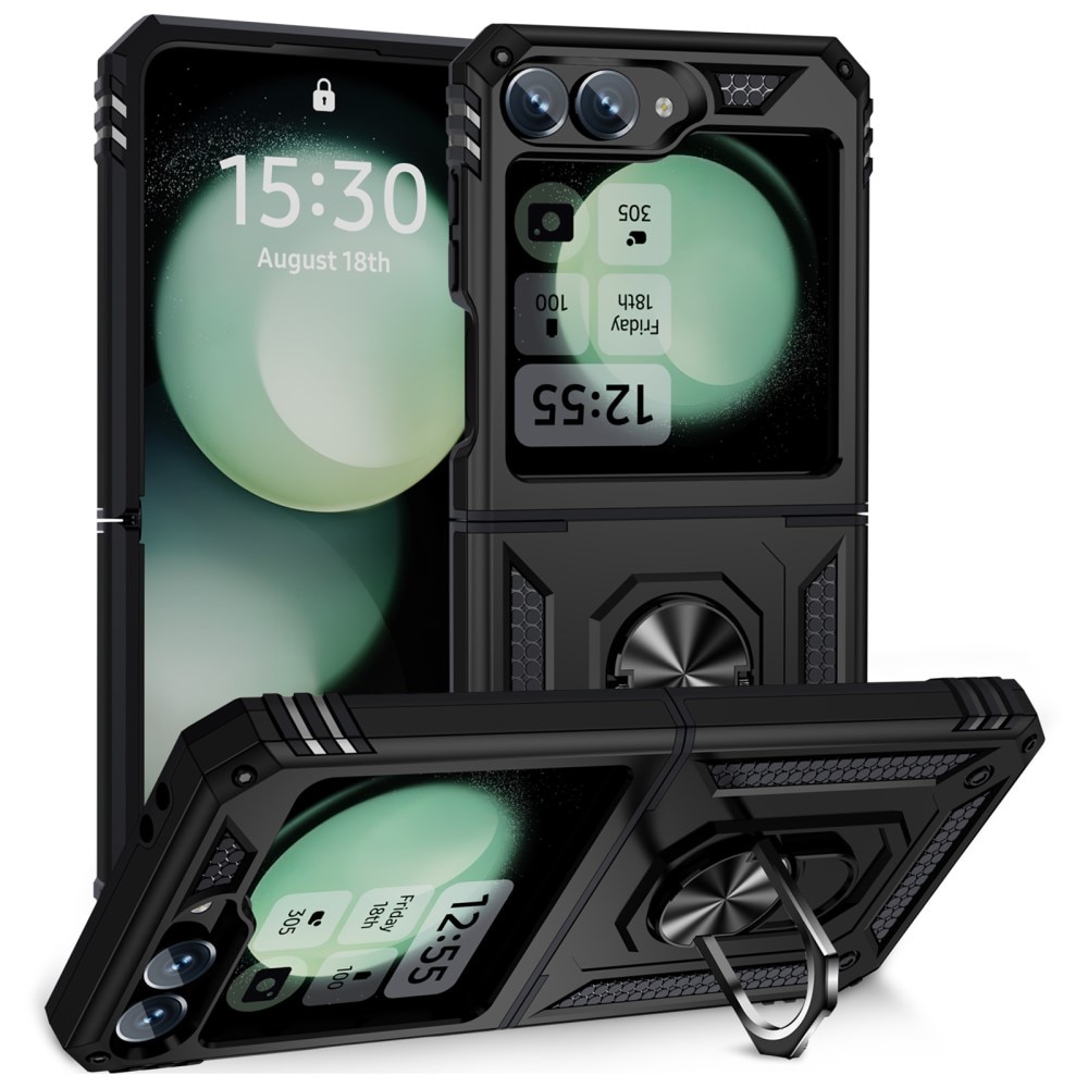 Samsung Galaxy Z Flip 6 Hybridcase Tech Ring zwart