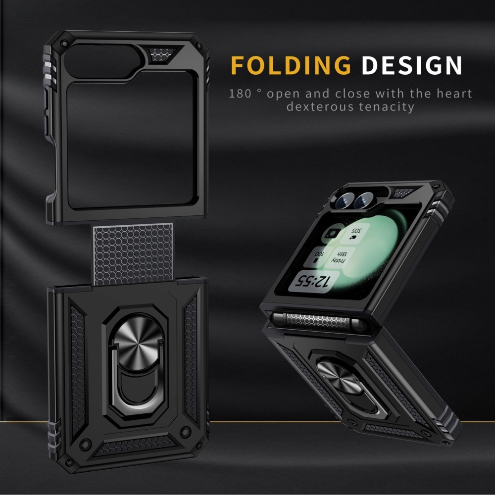 Samsung Galaxy Z Flip 6 Hybridcase Tech Ring zwart