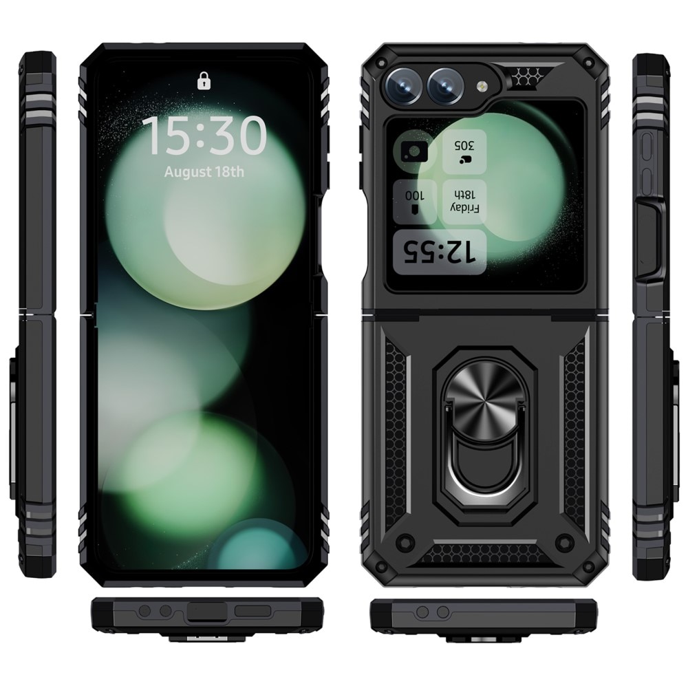 Samsung Galaxy Z Flip 6 Hybridcase Tech Ring zwart