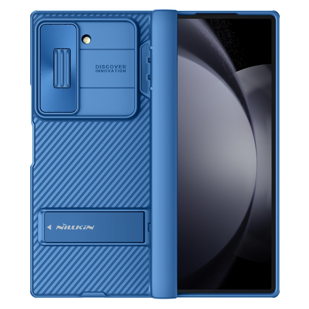 Nillkin Fold Hoesje met Camera Protector en Kickstand Samsung Galaxy Z Fold 6 blauw