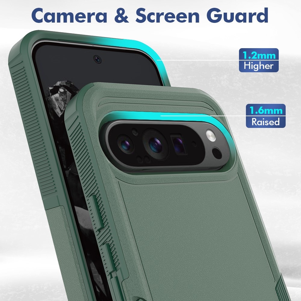 Google Pixel 9 Pro XL Off-road Hybridcase groen