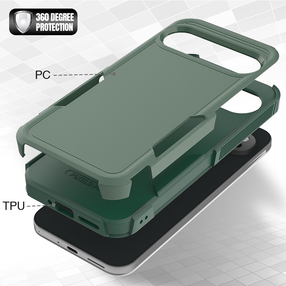 Google Pixel 9 Pro XL Off-road Hybridcase groen