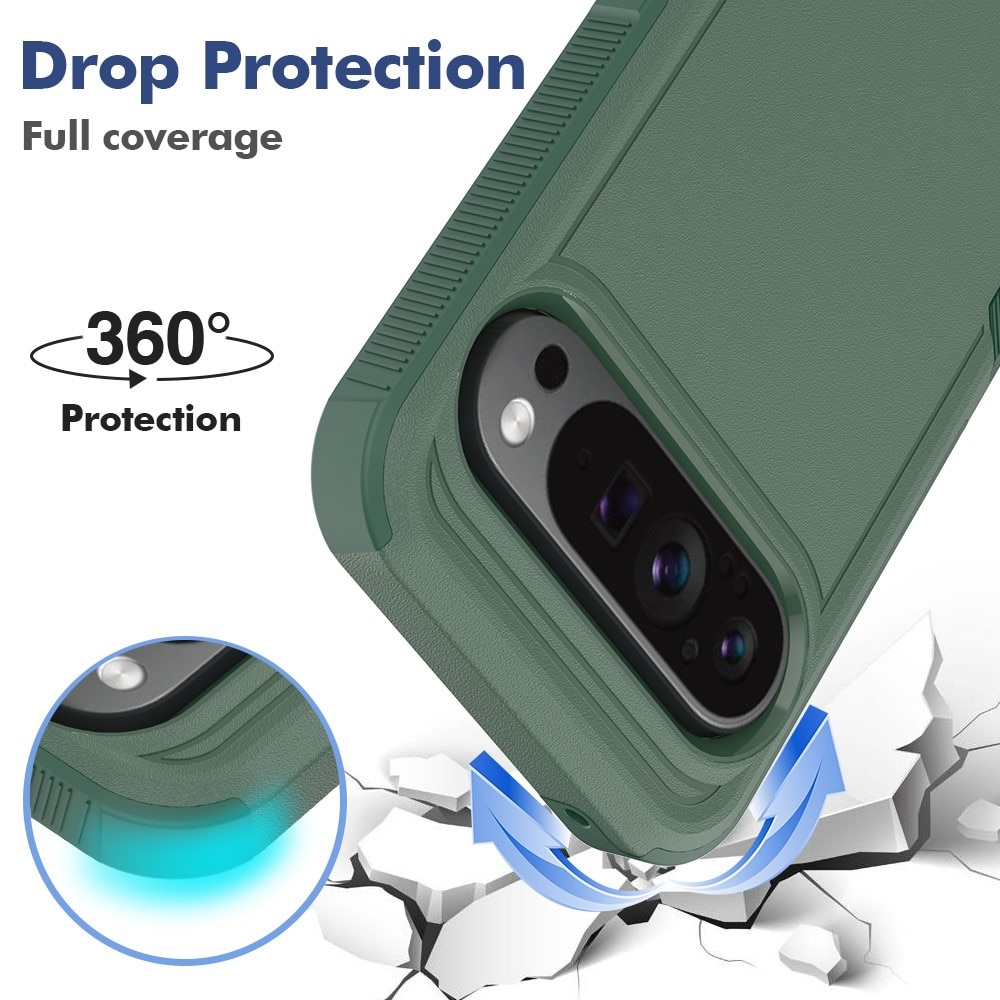 Google Pixel 9 Pro XL Off-road Hybridcase groen