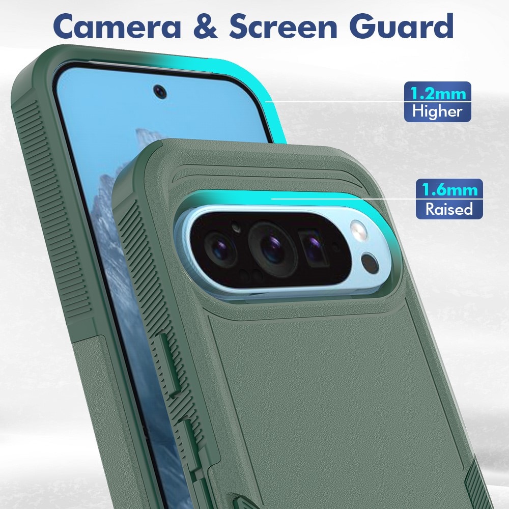 Google Pixel 9 Pro Off-road Hybridcase groen