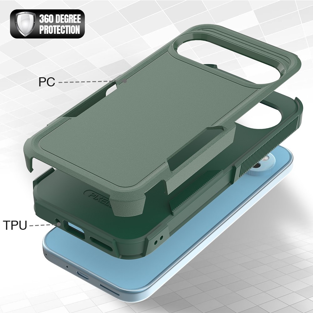 Google Pixel 9 Off-road Hybridcase groen