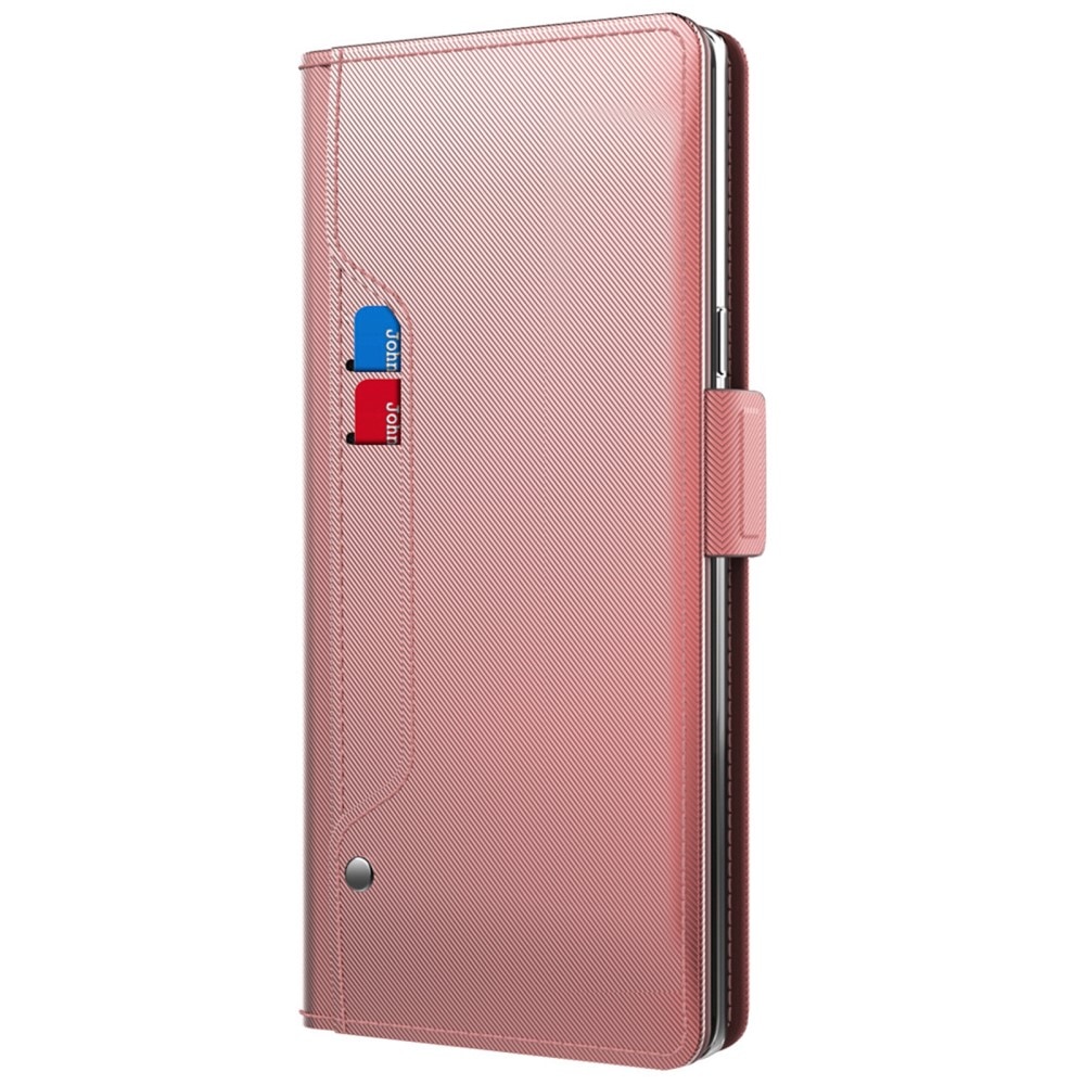 Sony Xperia 10 VI Bookcover Hoesje met Spiegel roze goud