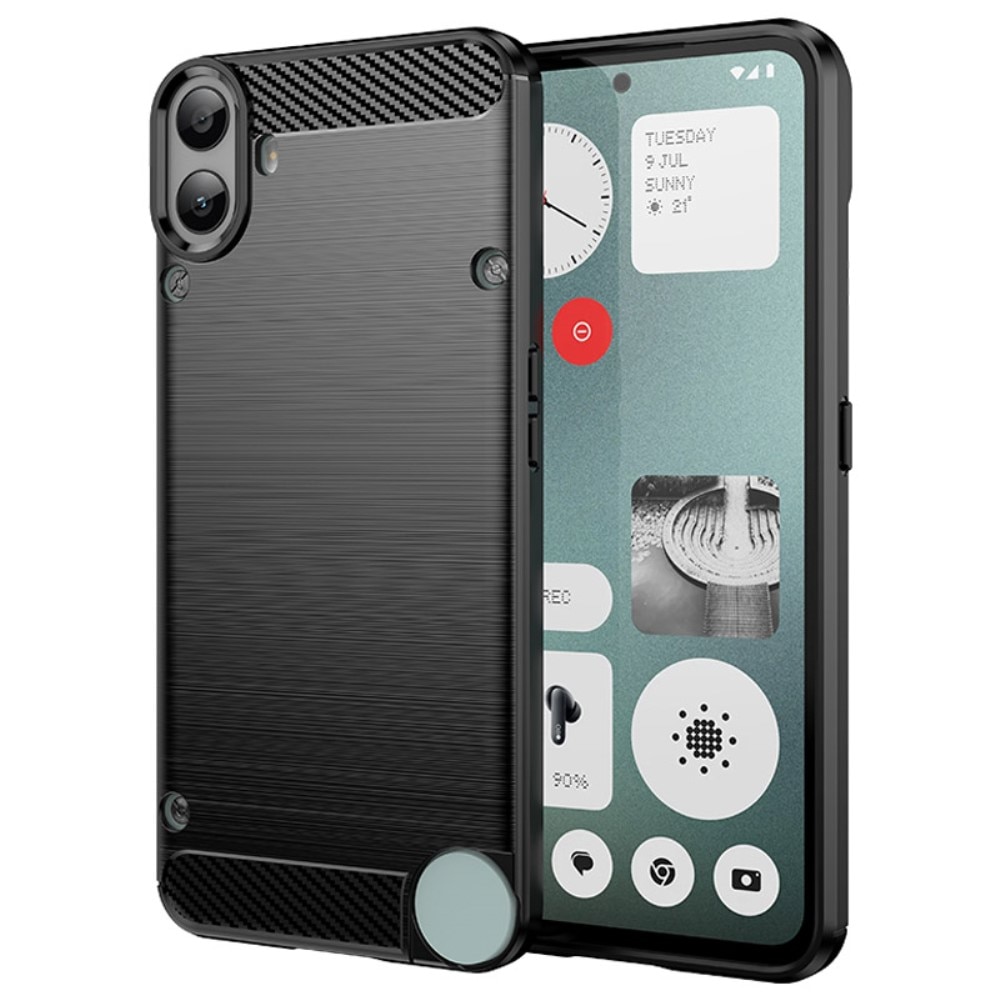 Hoesje TPU Brushed Nothing CMF Phone 1 zwart