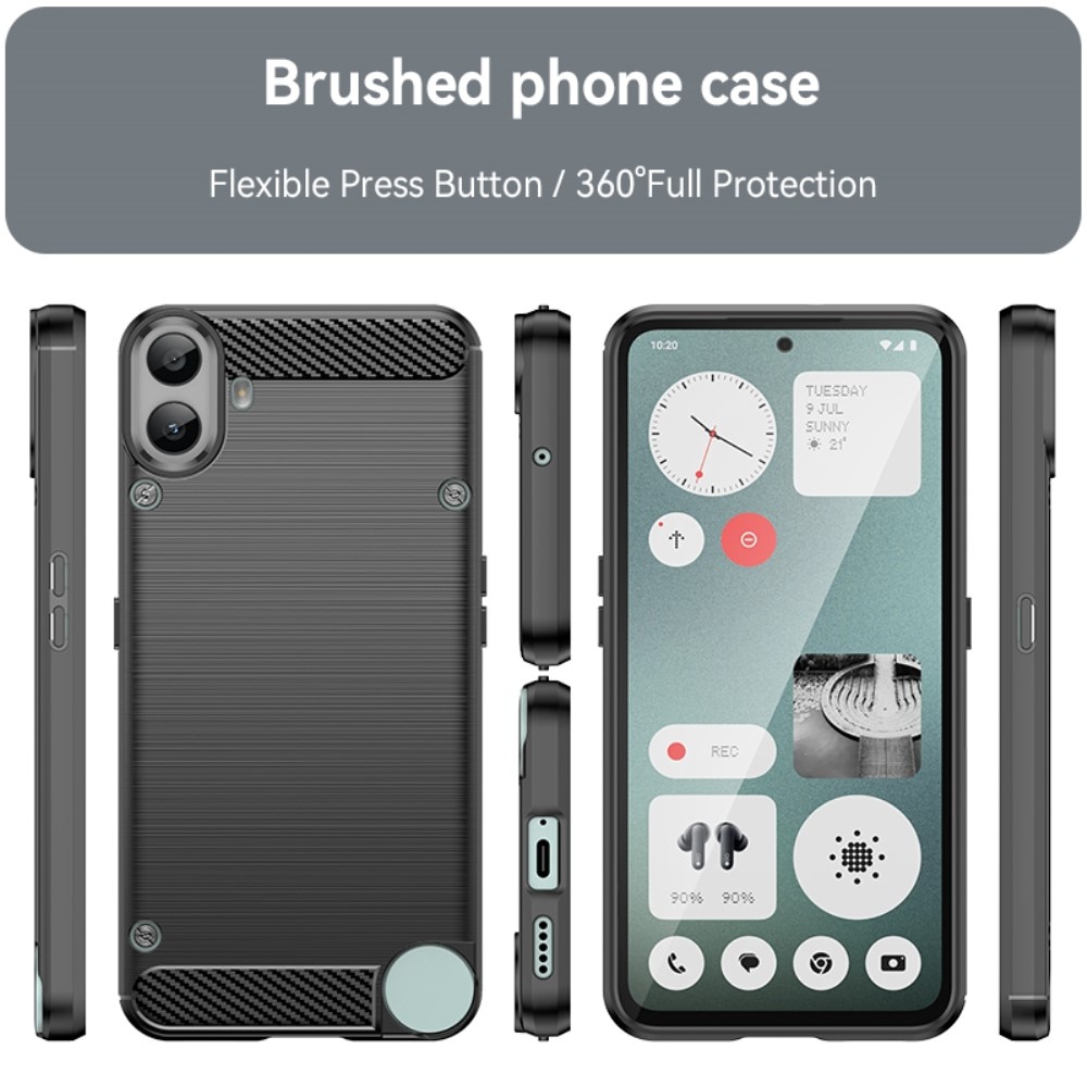 Hoesje TPU Brushed Nothing CMF Phone 1 zwart