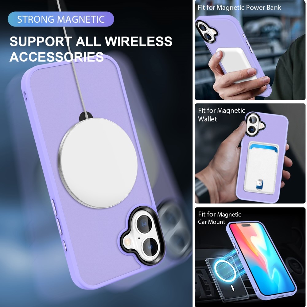 iPhone 16 Hybridcase MagSafe Ring Paars