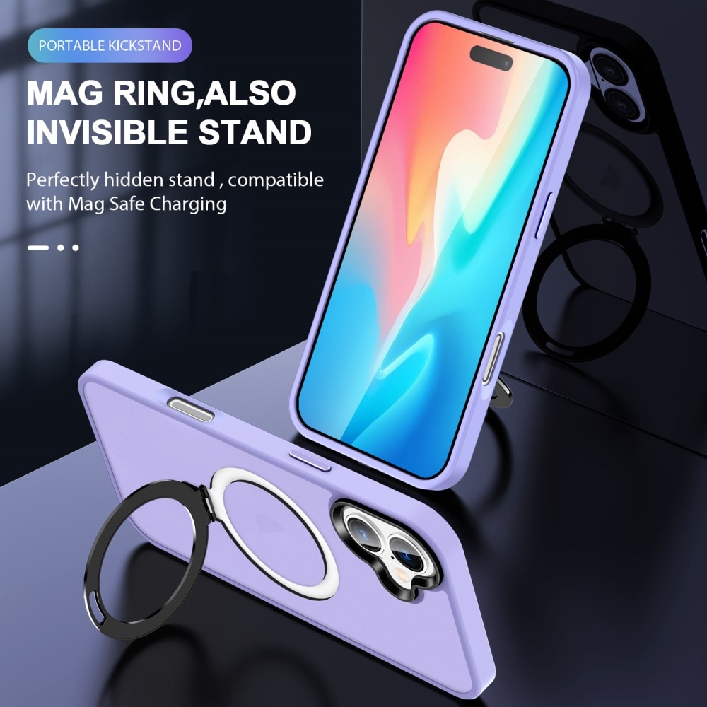 iPhone 16 Hybridcase MagSafe Ring Paars