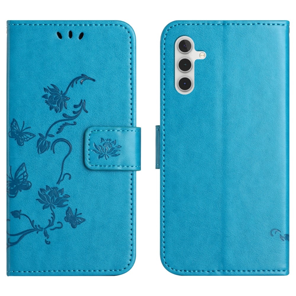 Samsung Galaxy A16 Leren vlinderhoesje blauw