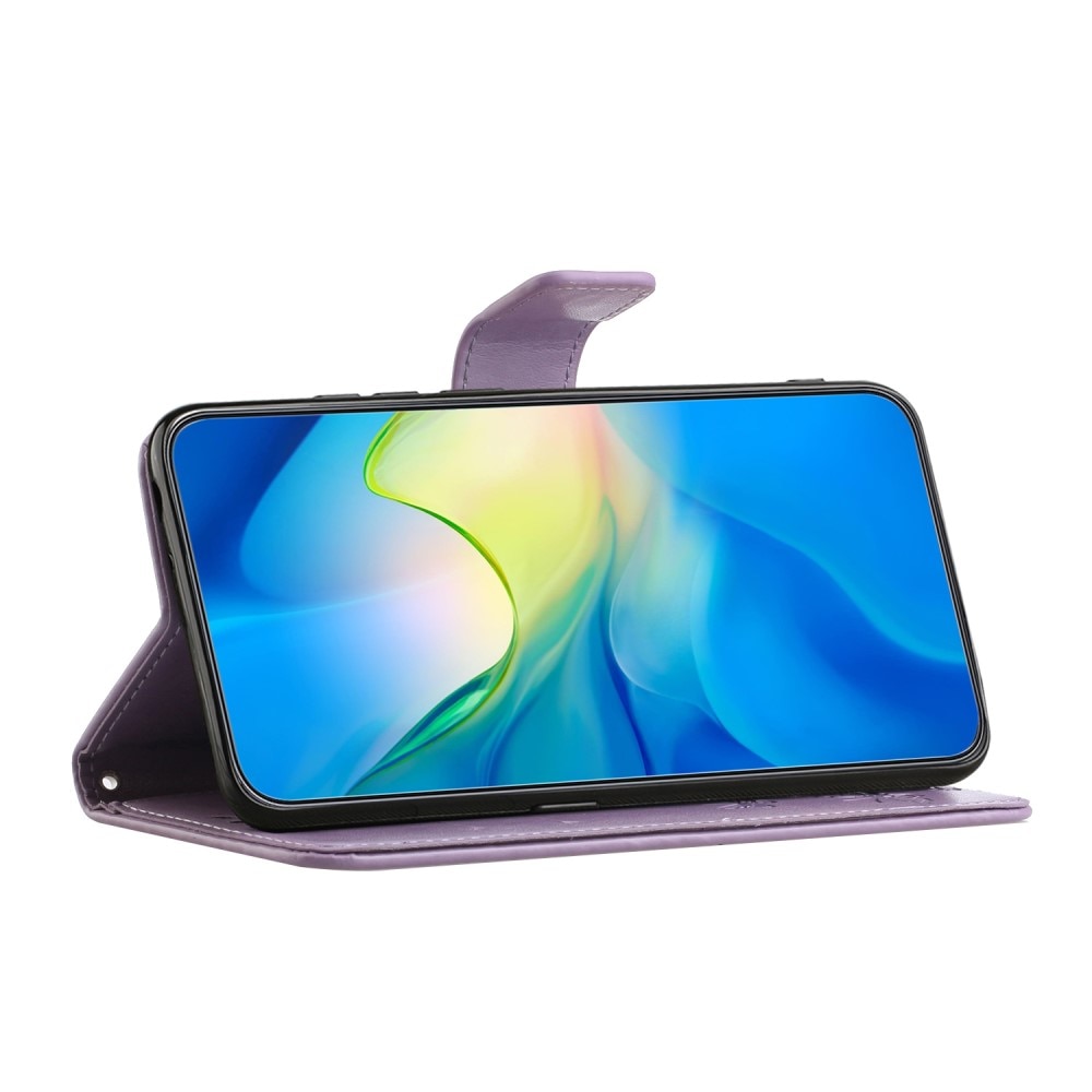 Samsung Galaxy A16 Leren vlinderhoesje paars