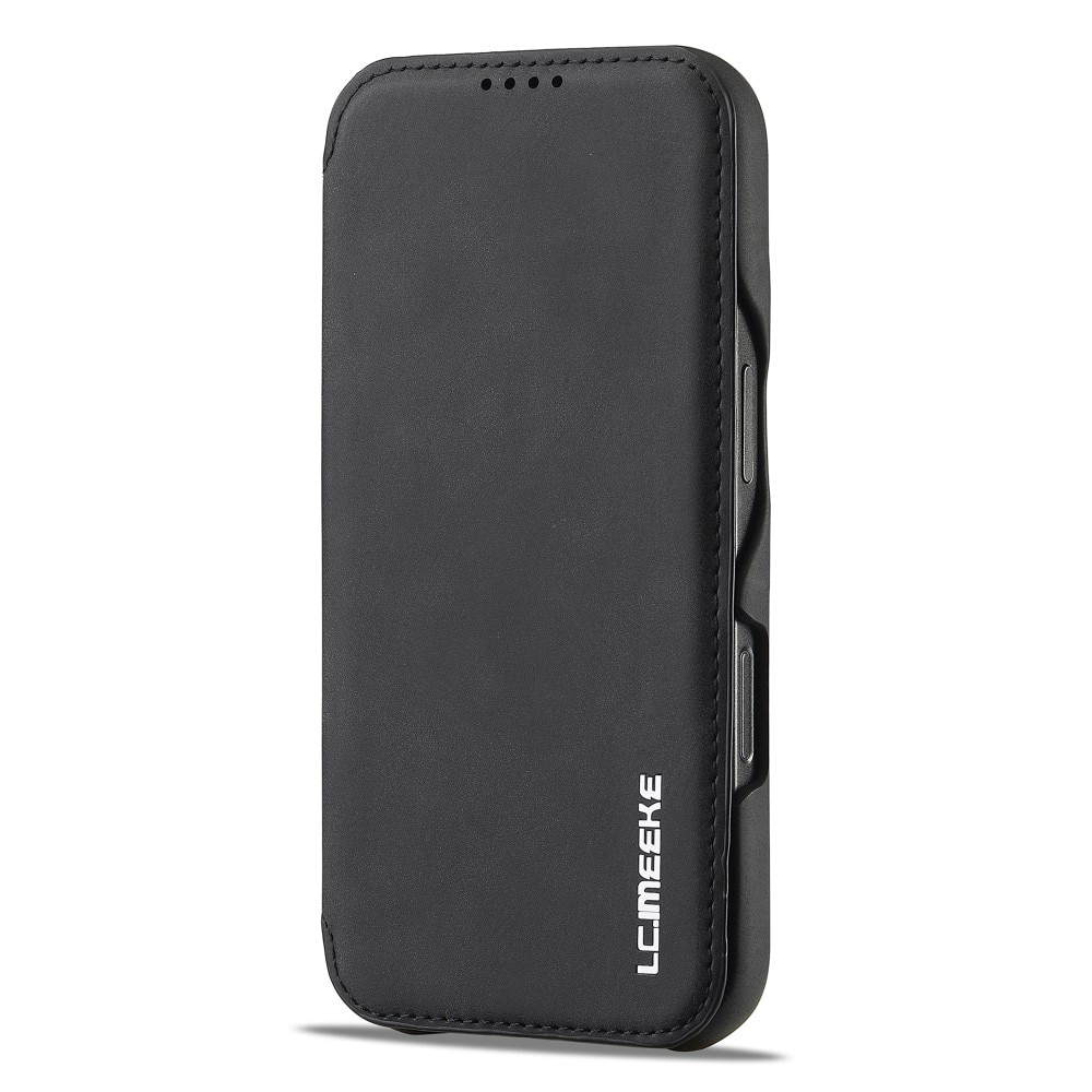 Slim Bookcover hoesje iPhone 16 Pro zwart