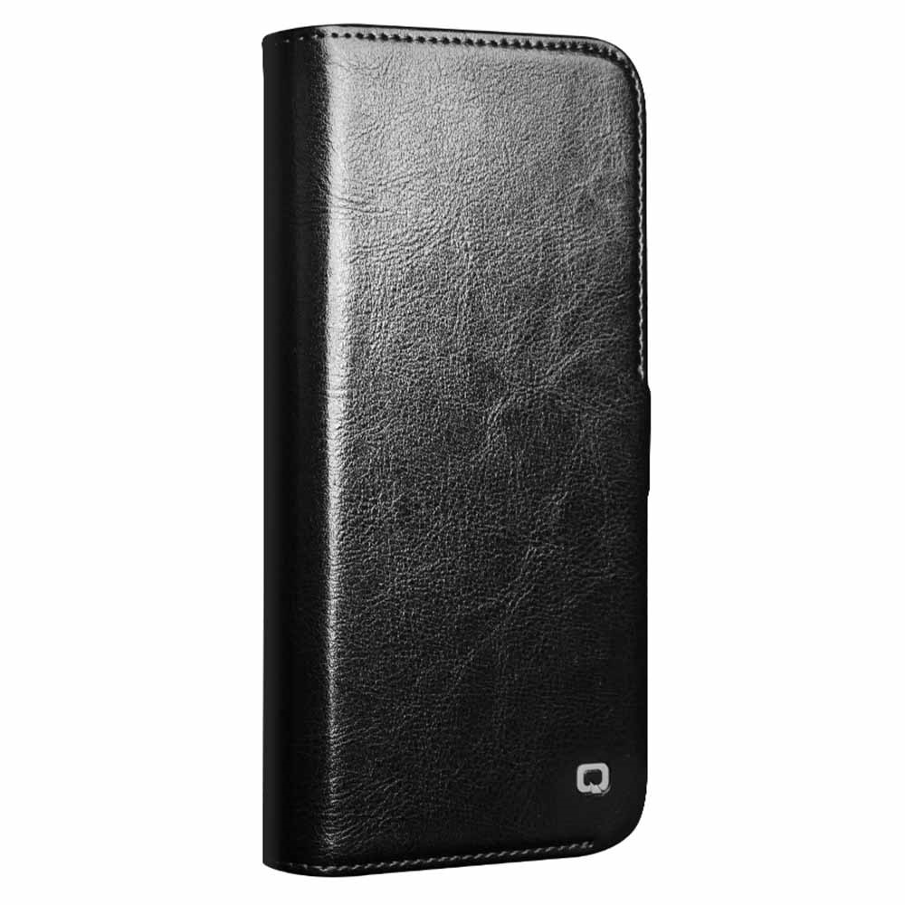 Leather Wallet Case iPhone 16 Pro Black