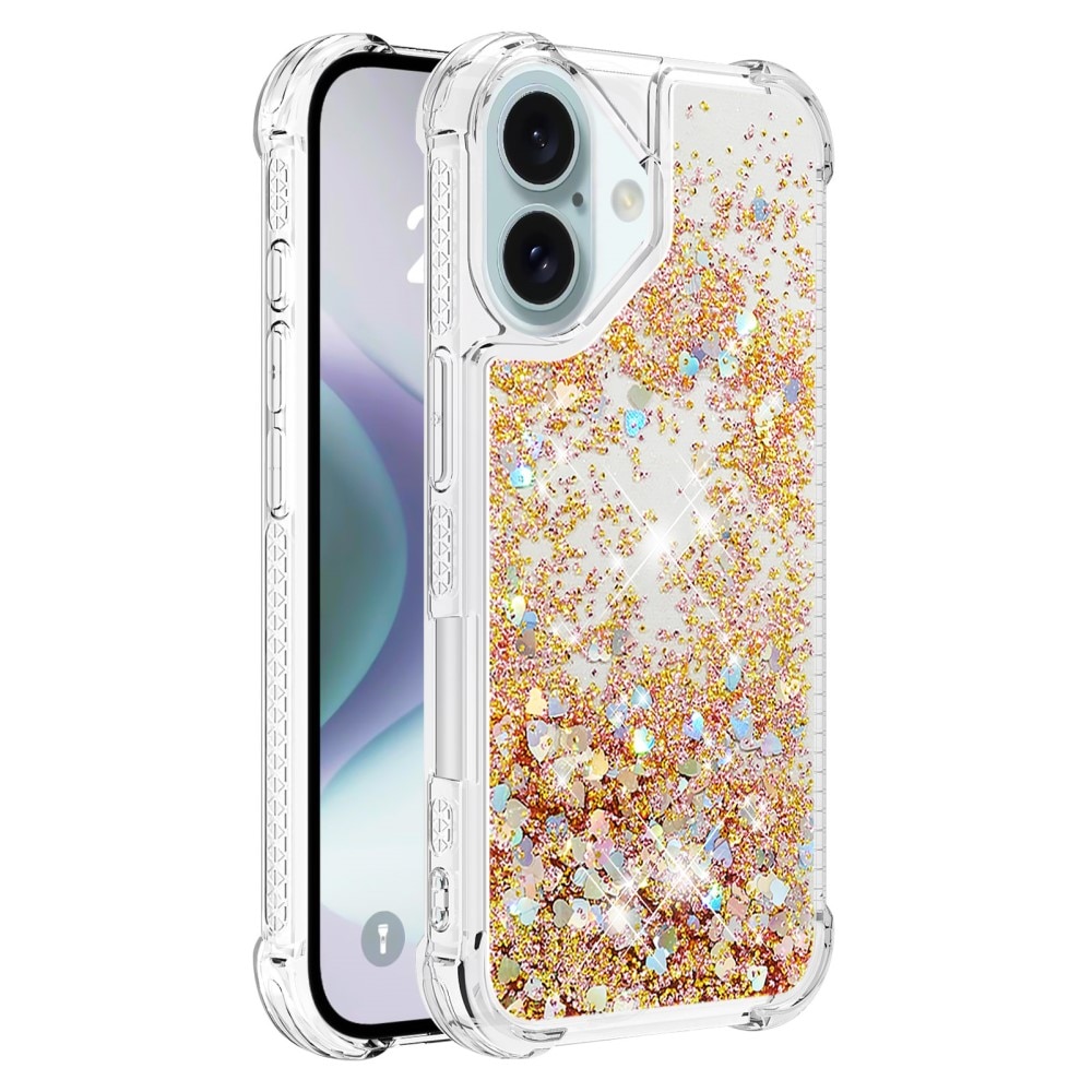 iPhone 16 Glitter Powder TPU Hoesje goud