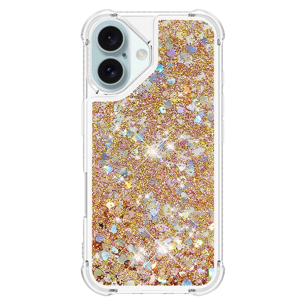 iPhone 16 Glitter Powder TPU Hoesje goud