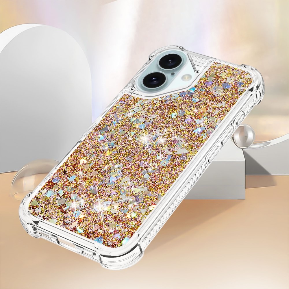 iPhone 16 Glitter Powder TPU Hoesje goud