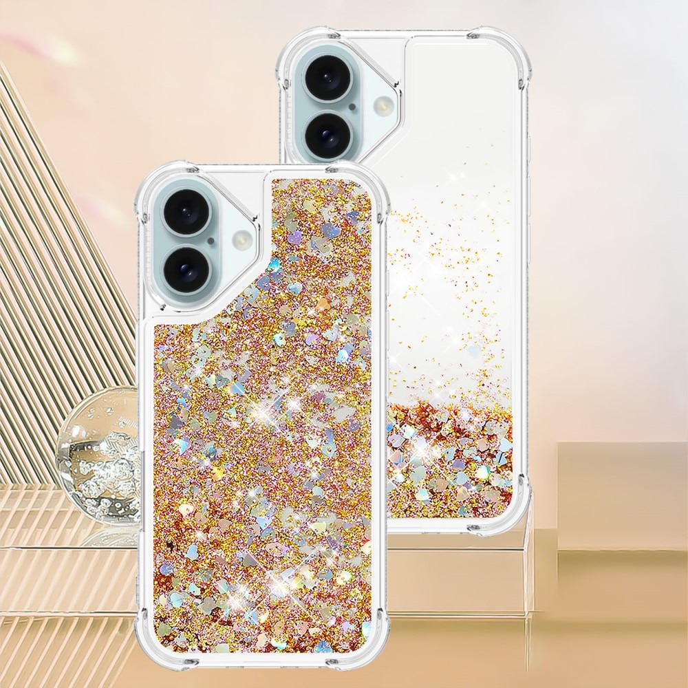 iPhone 16 Glitter Powder TPU Hoesje goud