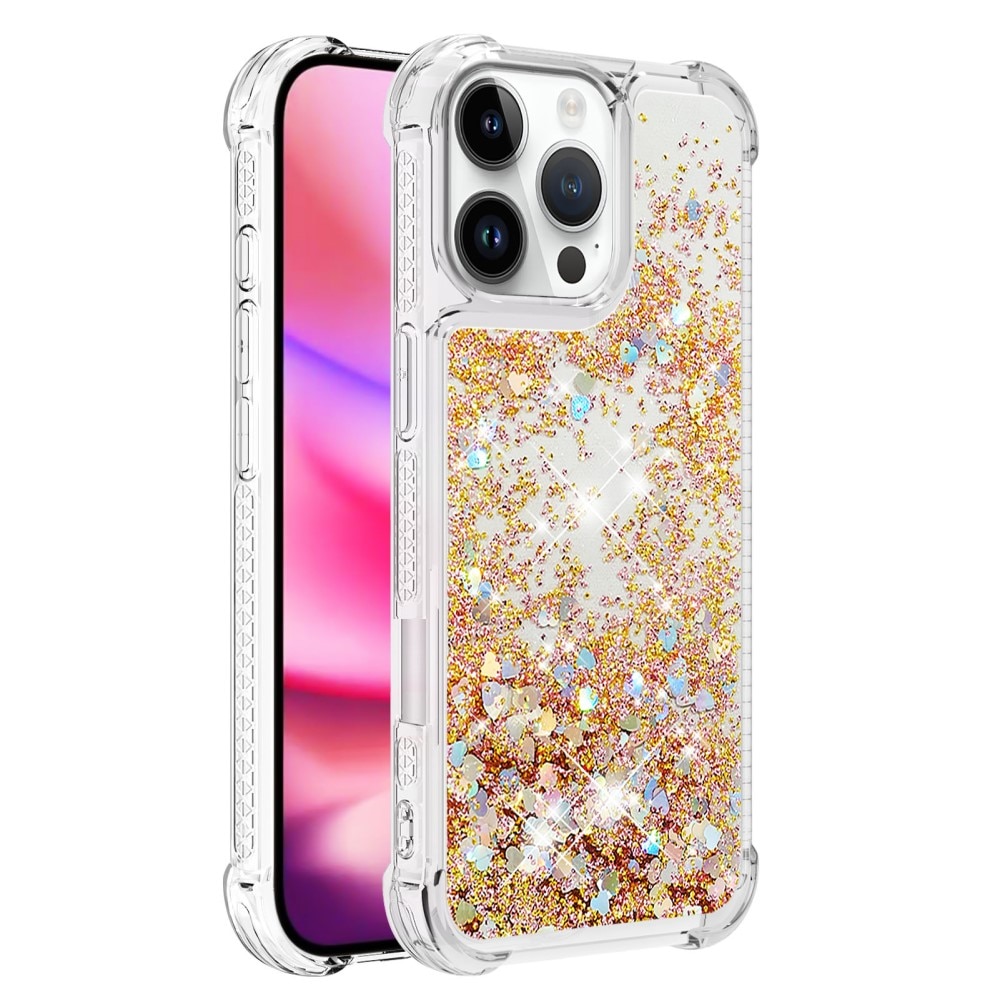 iPhone 16 Pro Glitter Powder TPU Hoesje goud