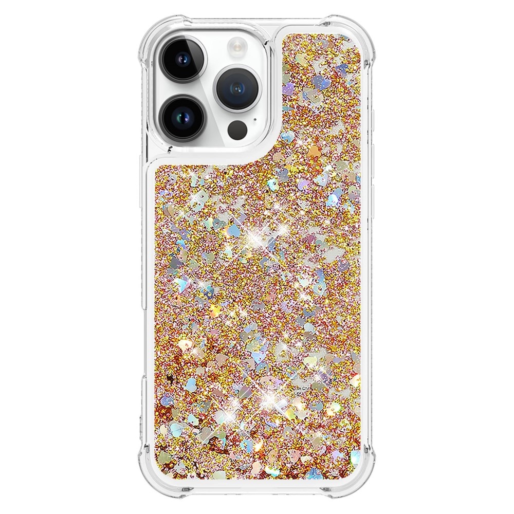 iPhone 16 Pro Glitter Powder TPU Hoesje goud