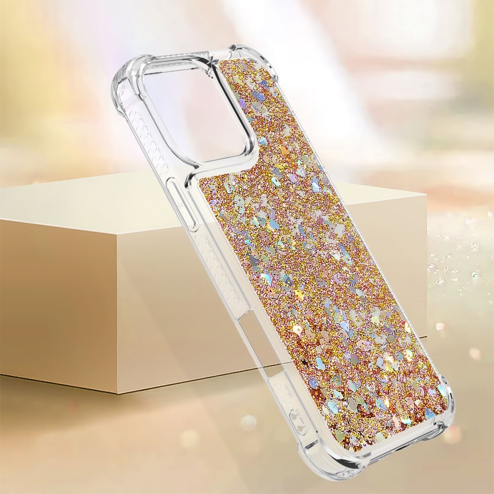 iPhone 16 Pro Glitter Powder TPU Hoesje goud