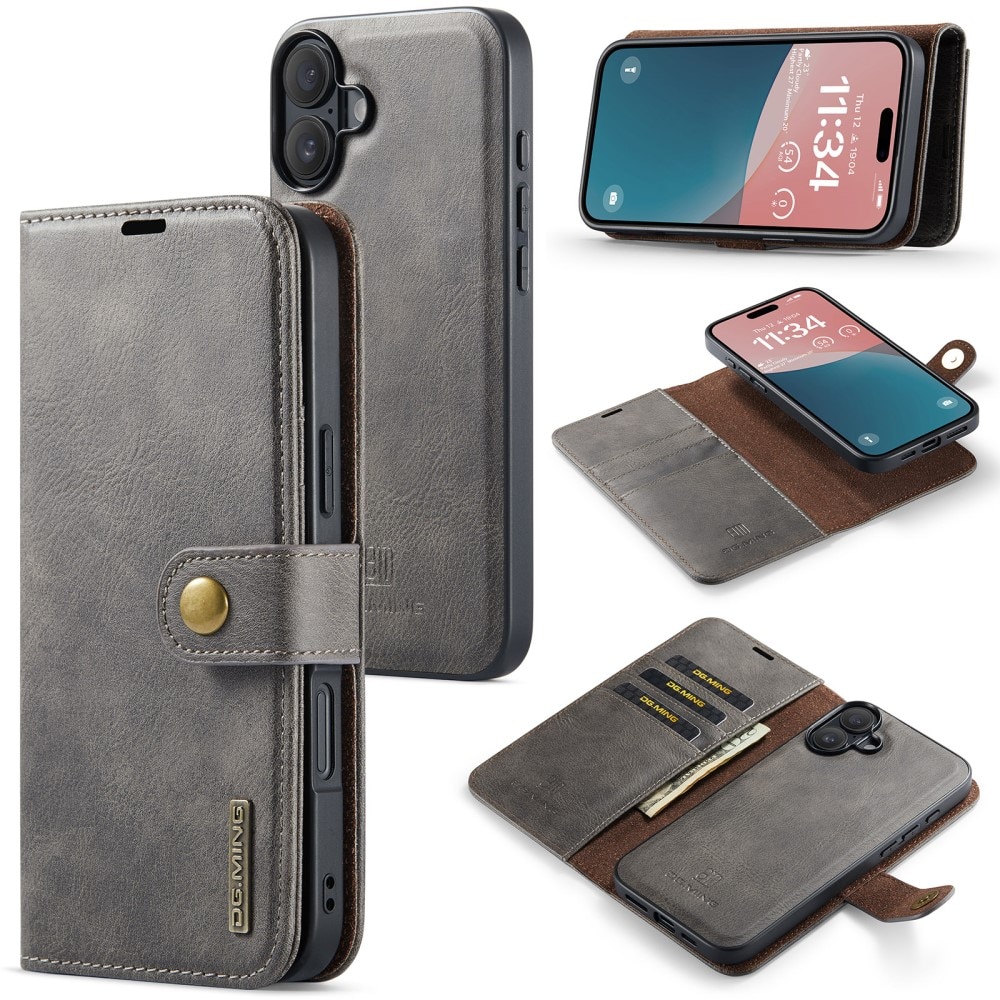 Magnet Wallet iPhone 16e Brown