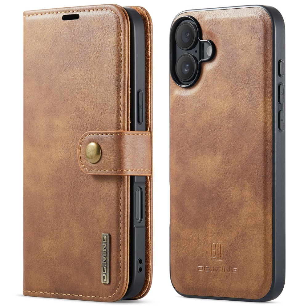 Magnet Wallet iPhone 16 Cognac