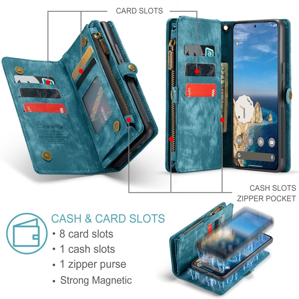 Multi-slot Hoesje Google Pixel 9 Pro XL blauw