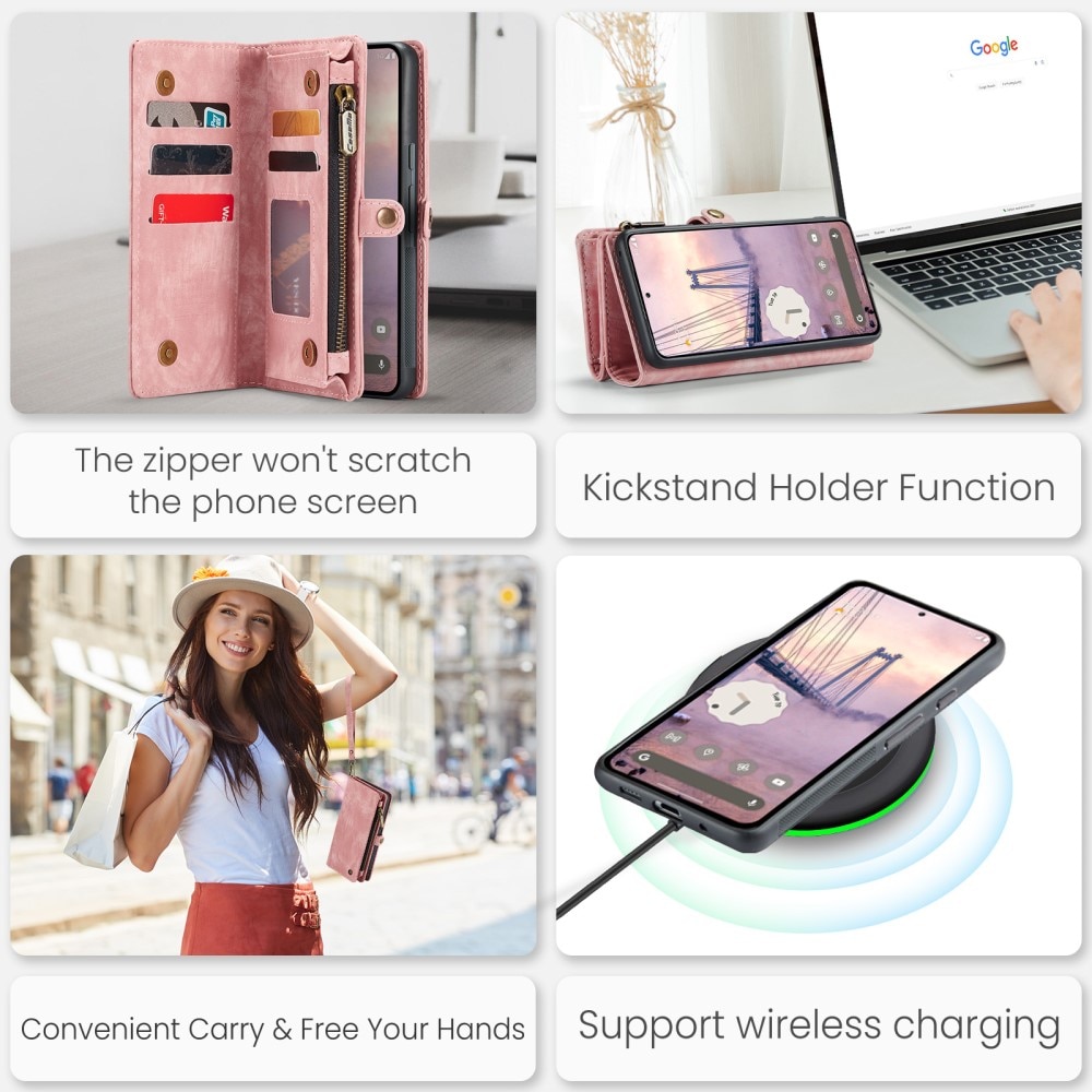 Multi-slot Hoesje Google Pixel 9 Pro roze