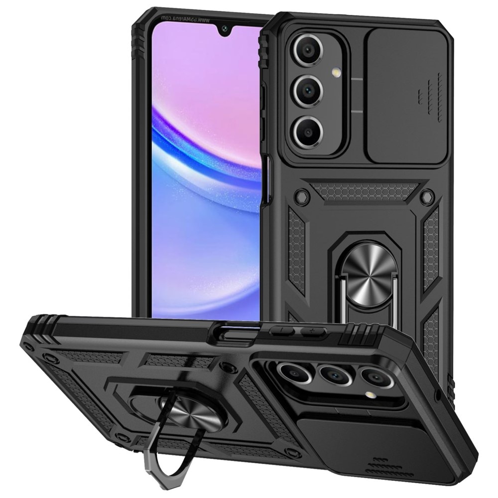 Samsung Galaxy A16 Hybridcase Ring + Camera Protector Zwart