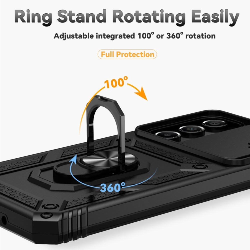 Samsung Galaxy A16 Hybridcase Ring + Camera Protector Zwart