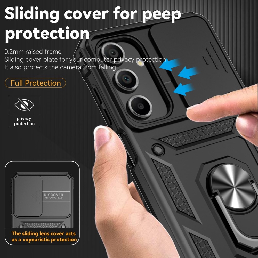 Samsung Galaxy A16 Hybridcase Ring + Camera Protector Zwart