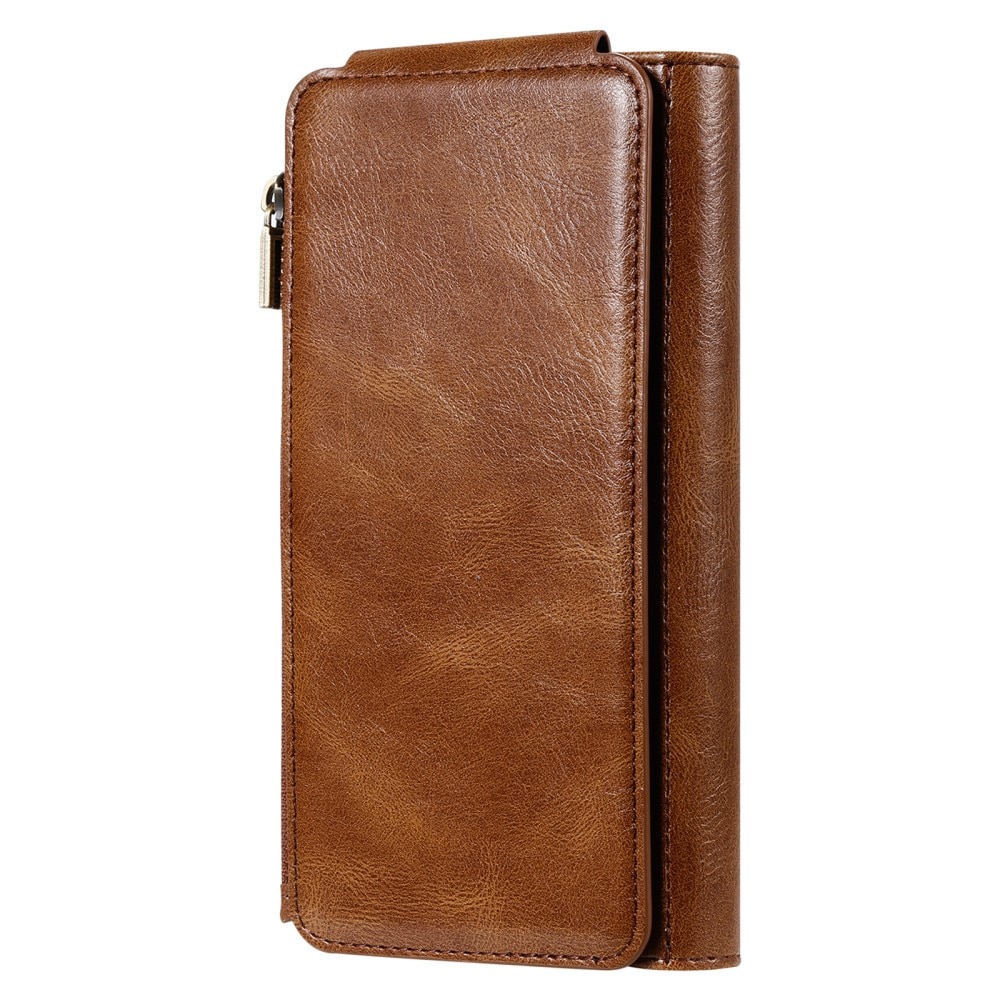 iPhone 16 Pro  Magnet Leather Multi-Wallet bruin