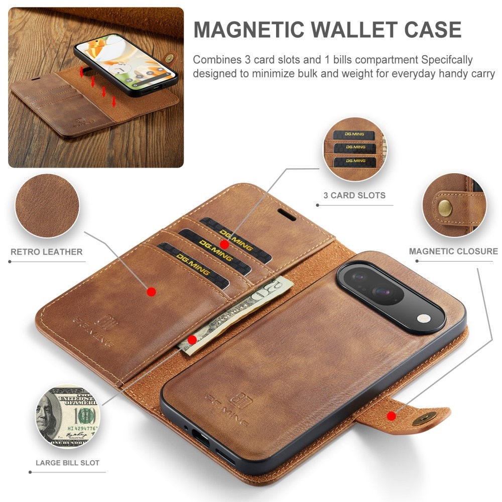 Magnet Wallet Google Pixel 9 Pro Cognac