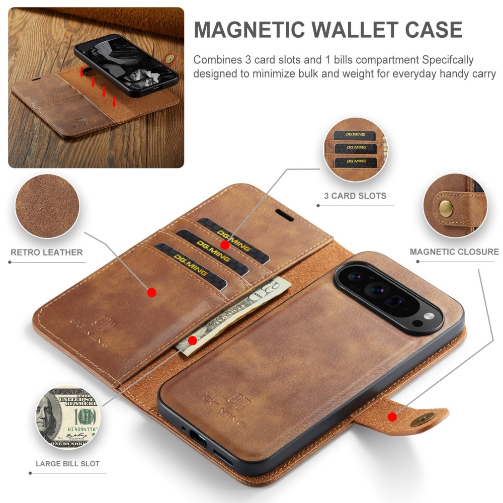 Magnet Wallet Google Pixel 9 Pro XL Cognac