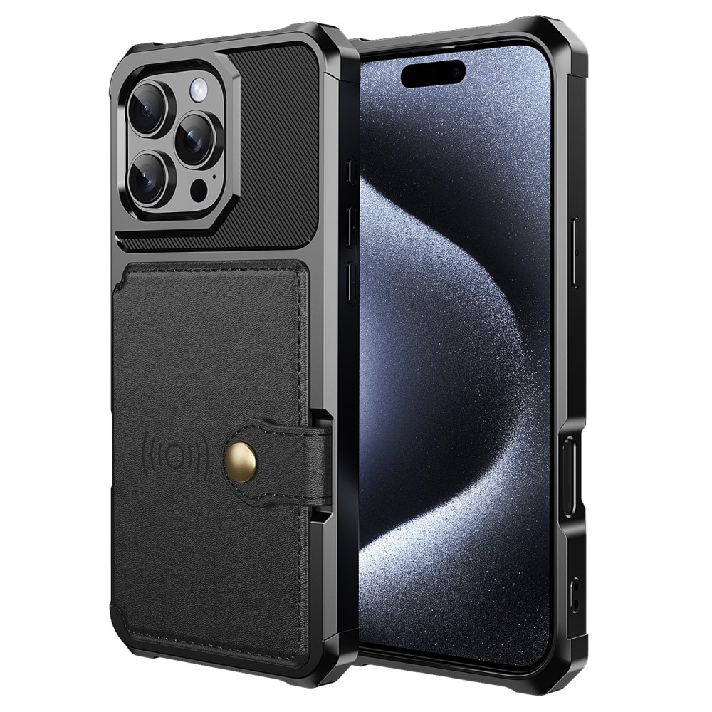 iPhone 16 Pro Tough Multi-slot Case zwart