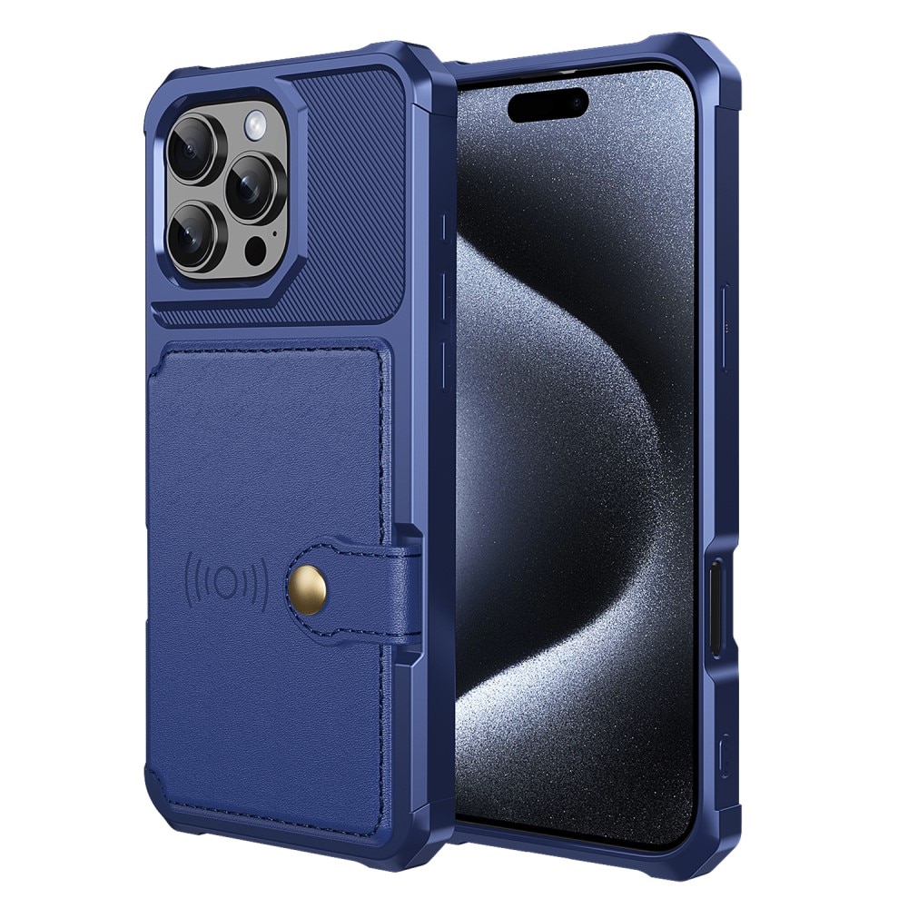 iPhone 16 Pro Tough Multi-slot Case blauw