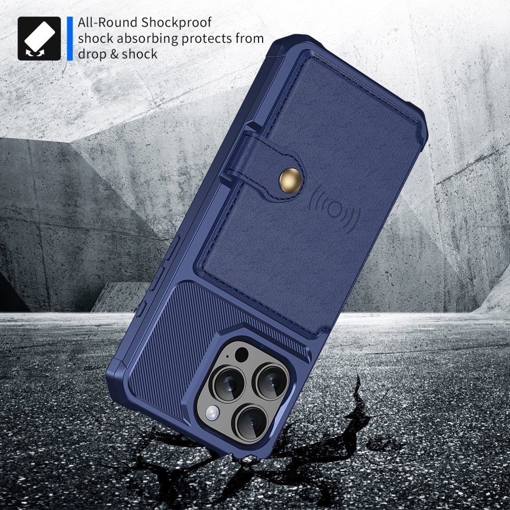 iPhone 16 Pro Tough Multi-slot Case blauw