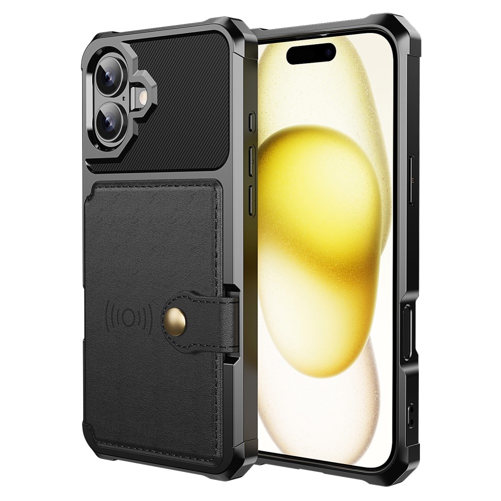 iPhone 16 Tough Multi-slot Case zwart