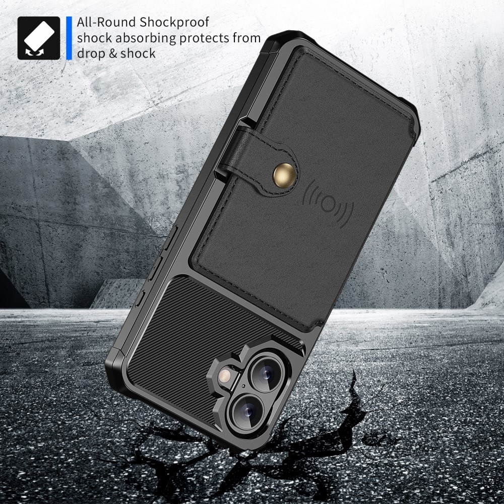 iPhone 16 Tough Multi-slot Case zwart