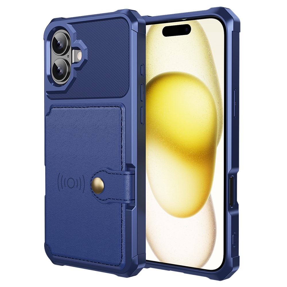 iPhone 16 Tough Multi-slot Case blauw