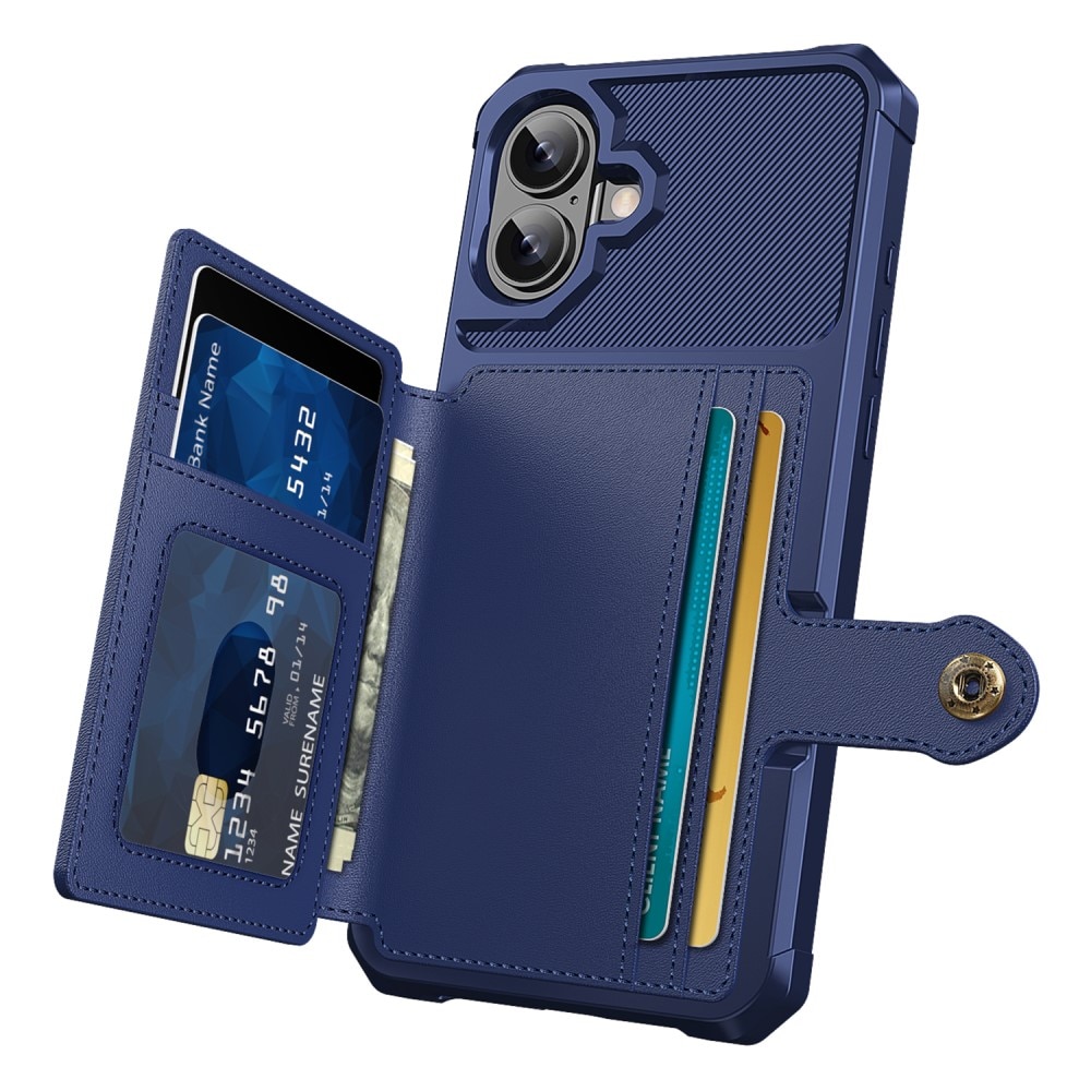 iPhone 16 Tough Multi-slot Case blauw