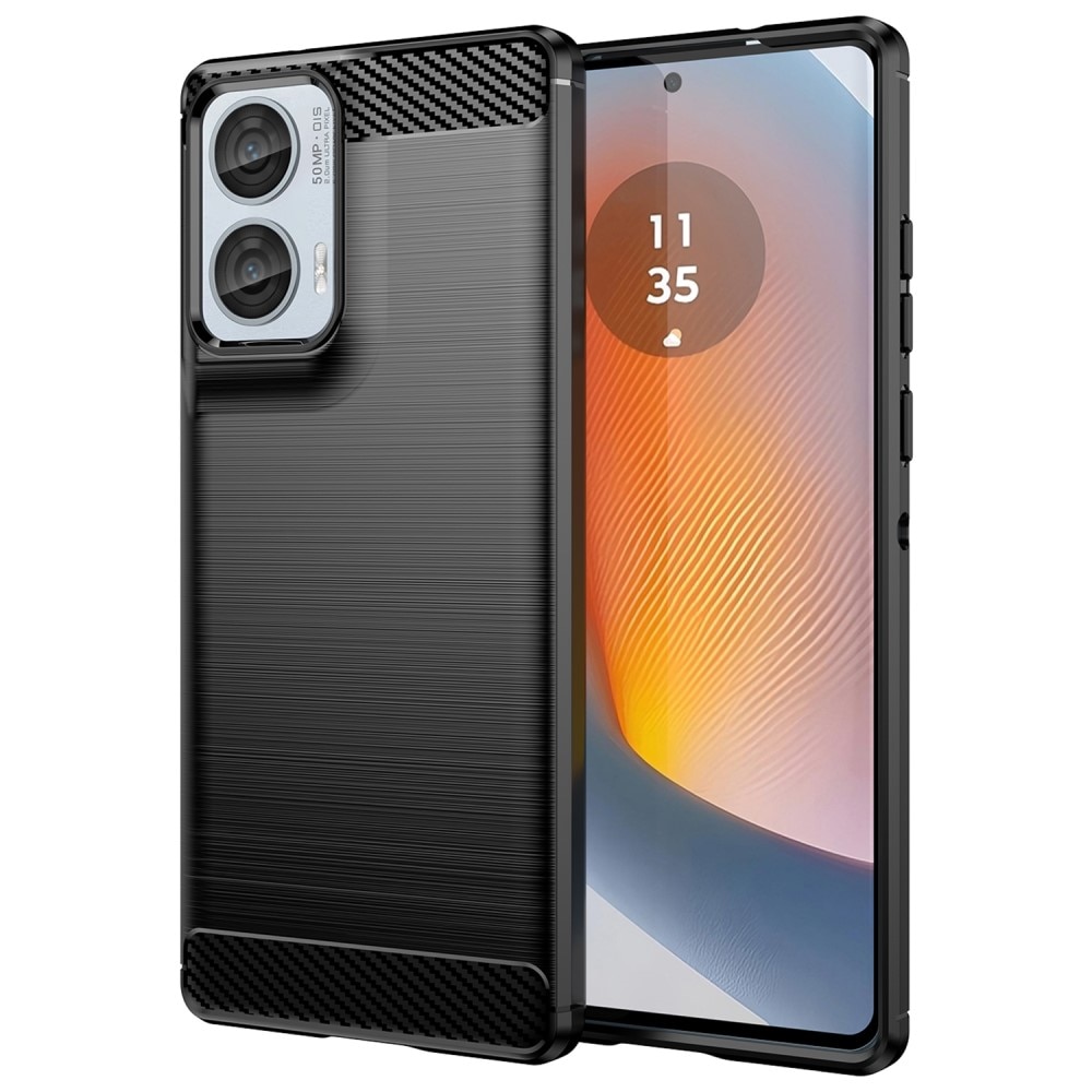 Hoesje TPU Brushed Motorola Moto G75 zwart