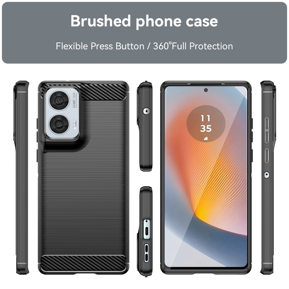 Hoesje TPU Brushed Motorola Moto G85 Zwart