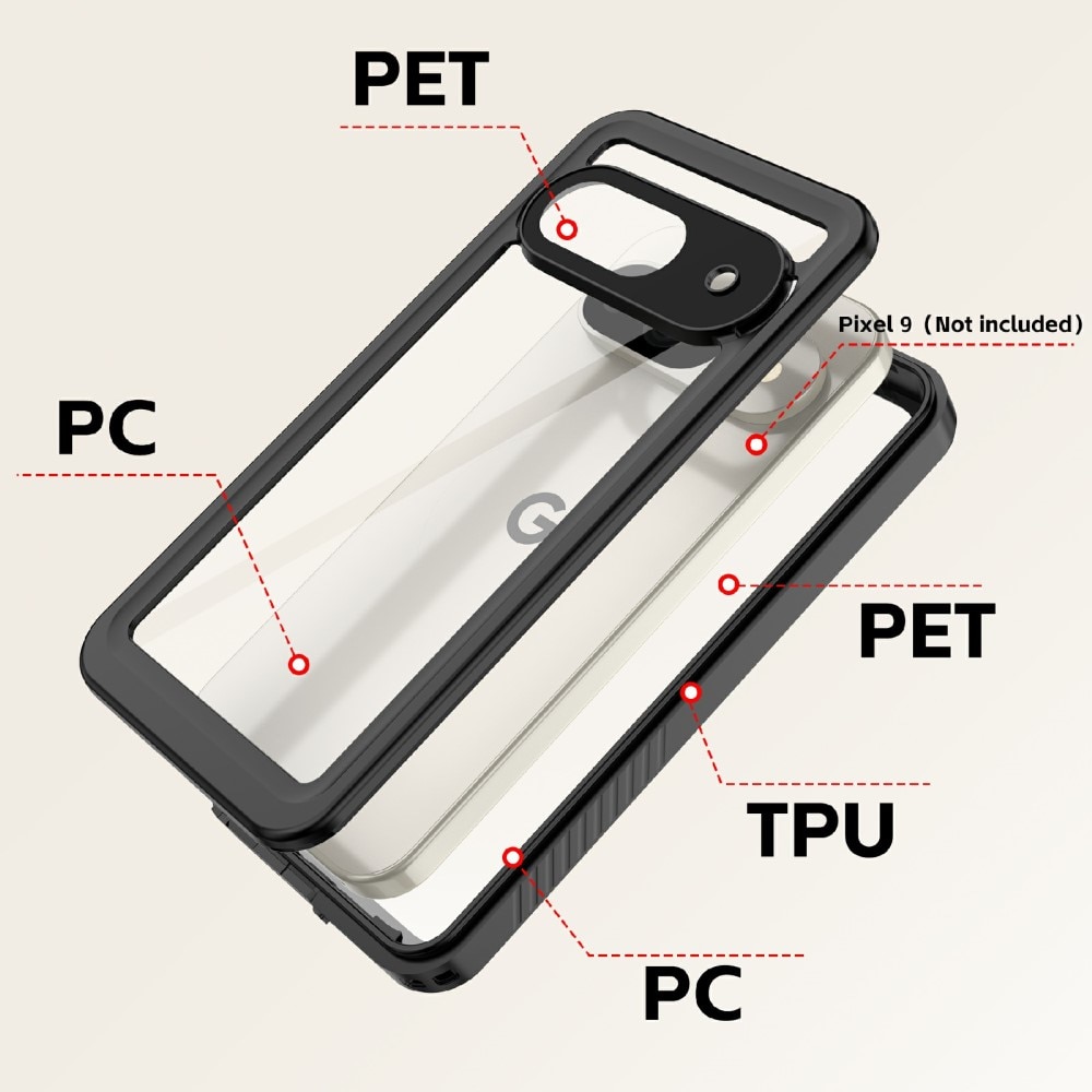 Google Pixel 9 Waterdichte Case transparant