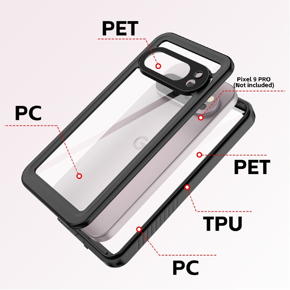 Google Pixel 9 Pro Waterdichte Case transparant