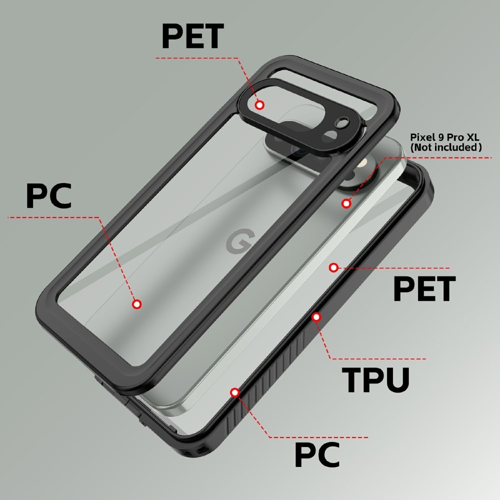 Google Pixel 9 Pro XL Waterdichte Case transparant